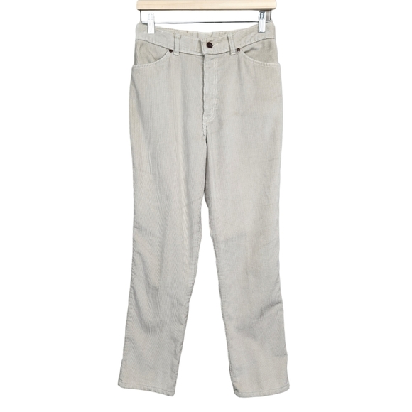 Chic by H.I.S. Vintage Y2K Cream Corduroy Jeans Pants High Rise Women's Size 27 - Picture 1 of 7